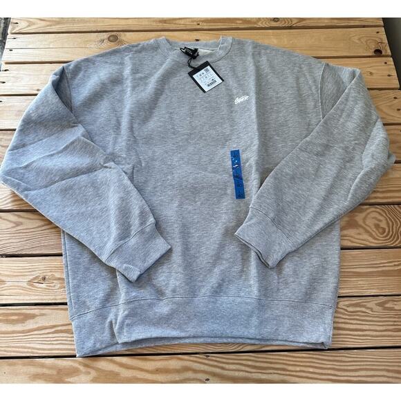 NWT Pull & Bear Stwd Logo Sweatshirt Size Large Men’s Gray Pullover - Picture 1 of 9